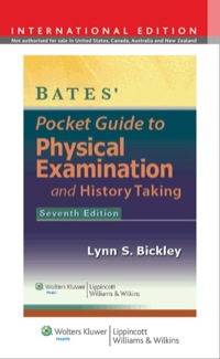 Cover image: Bates' Pocket Guide to Physical Examination and History Taking 7th edition 9781451175653