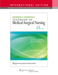 Cover image: Brunner & Suddarth's Textbook of Medical-Surgical Nursing 13th edition 9781451146653
