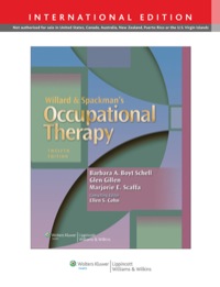 Cover image: Willard and Spackman's Occupational Therapy 12th edition 9781451189070