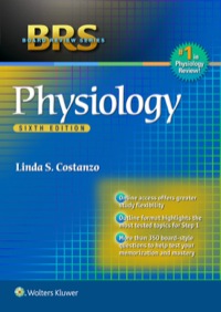 Cover image: BRS Physiology 6th edition 9781451187953