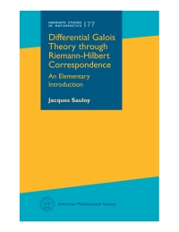 Cover image: Differential Galois Theory through Riemann-Hilbert Correspondence 9781470430955