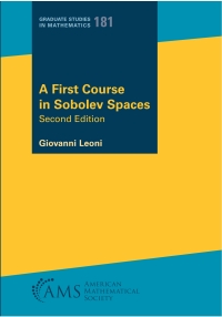 Cover image: A First Course in Sobolev Spaces 9781470477028