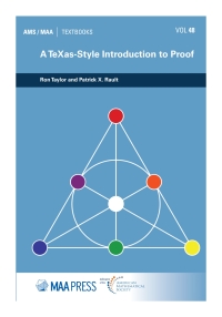 Cover image: A TeXas Style Introduction to Proof 9781470450465