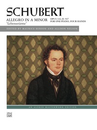 Cover image: Allegro in A Minor, Op. 144, "Lebensstürme": Piano Duet (1 Piano, 4 Hands) 1st edition 9780739085929