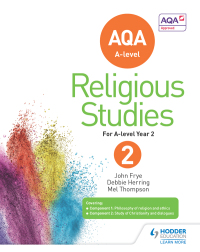 Cover image: AQA A-level Religious Studies Year 2 9781471874017