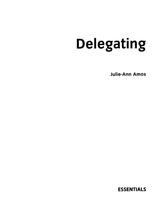 Cover image: Delegating 9781472142016