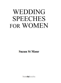Cover image: Wedding Speeches For Women 9781845281076