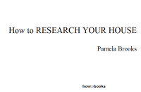 Cover image: How To Research Your House 9781845281656
