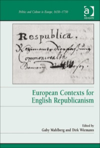 Cover image: European Contexts for English Republicanism 9781409455561
