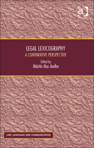 Cover image: Legal Lexicography: A Comparative Perspective 9781409454410