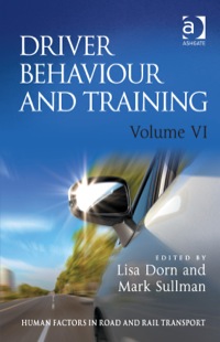 Imagen de portada: Driver Behaviour and Training: Volume VI 9781472414694