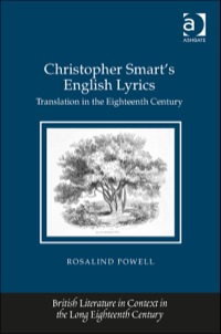 Titelbild: Christopher Smart's English Lyrics: Translation in the Eighteenth Century 9781472435071