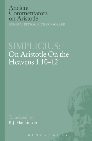 Cover image: Simplicius: On Aristotle On the Heavens 1.10-12 1st edition 9781472557438