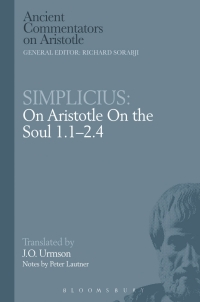 Imagen de portada: Simplicius: On Aristotle On the Soul 1.1-2.4 1st edition 9781472558435
