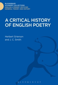 Cover image: A Critical History of English Poetry 1st edition 9781472508256