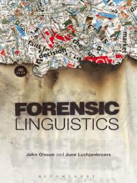 Cover image: Forensic Linguistics 1st edition 9781441170767