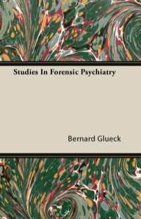 Cover image: Studies In Forensic Psychiatry 9781446079393