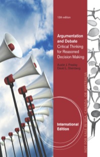 Cover image: Argumentation and Debate 13th edition 9781285083575