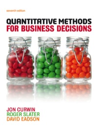 Cover image: Quantitative Methods for Business Decisions 7th edition 9781408060193