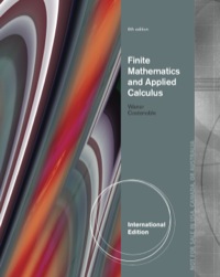 Cover image: Finite Mathematics and Applied Calculus, International Edition 6th edition 9781285056357