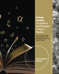 Cover image: College Reading : The Science and Strategies of Expert Readers, International Edition 1st edition 9781133964643