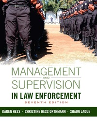 Cover image: Management and Supervision in Law Enforcement 7th edition 9781285447926