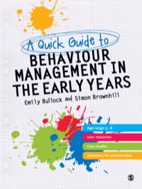 Omslagafbeelding: A Quick Guide to Behaviour Management in the Early Years 1st edition 9780857021649