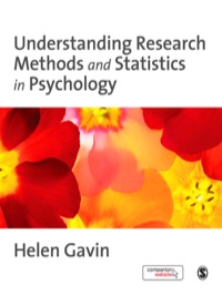 Imagen de portada: Understanding Research Methods and Statistics in Psychology 1st edition 9781412934428