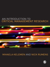 Imagen de portada: An Introduction to Critical Management Research 1st edition 9781412901871