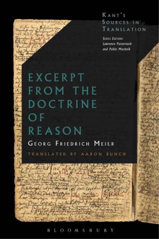 Cover image: Excerpt from the Doctrine of Reason 1st edition 9781474229319