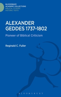 Cover image: Alexander Geddes 1737-1802 1st edition 9781474231695