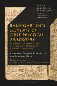 Cover image: Baumgarten's Elements of First Practical Philosophy 1st edition 9781474282659