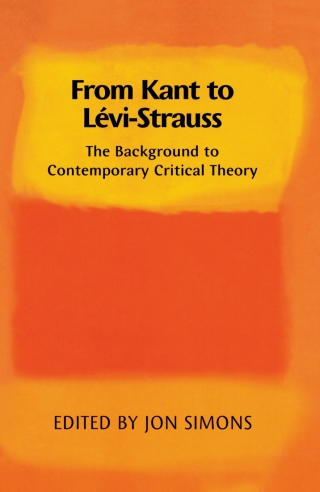 Imagen de portada: From Kant to Lévi-Strauss: The Background to Contemporary Critical Theory 9780748615063