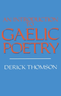 Cover image: An Introduction to Gaelic Poetry 2nd edition 9780748601271