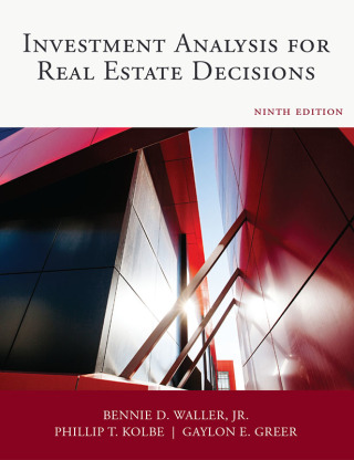 Cover image: Investment Analysis for Real Estate Decisions 9th edition 9781475484175