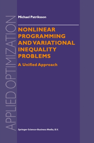 Imagen de portada: Nonlinear Programming and Variational Inequality Problems 9781441948069
