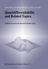 Omslagafbeelding: Quasidifferentiability and Related Topics 1st edition 9781475731378