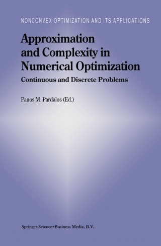 Imagen de portada: Approximation and Complexity in Numerical Optimization 1st edition 9781475731453
