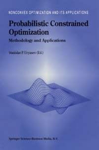 Imagen de portada: Probabilistic Constrained Optimization 1st edition 9780792366447