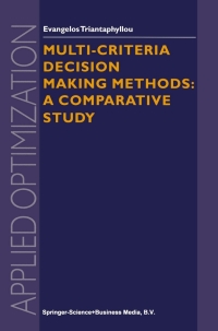 Titelbild: Multi-criteria Decision Making Methods 9780792366072