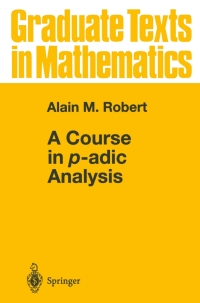 Imagen de portada: A Course in p-adic Analysis 9780387986692