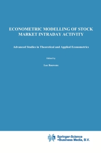 صورة الغلاف: Econometric Modelling of Stock Market Intraday Activity 9780792374244