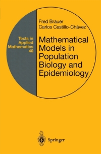 Imagen de portada: Mathematical Models in Population Biology and Epidemiology 9780387989020