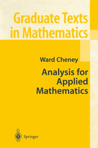 Imagen de portada: Analysis for Applied Mathematics 9781441929358