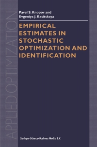 Imagen de portada: Empirical Estimates in Stochastic Optimization and Identification 9781402007071