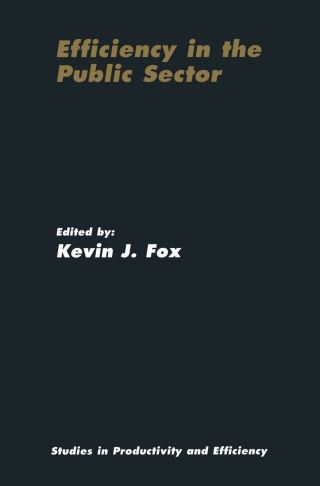 Imagen de portada: Efficiency in the Public Sector 1st edition 9781441949233