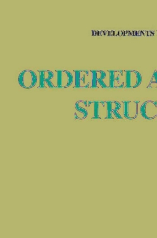 Cover image: Ordered Algebraic Structures 1st edition 9781475736274