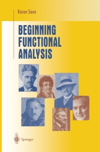 Cover image: Beginning Functional Analysis 9780387952246