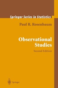 Cover image: Observational Studies 2nd edition 9780387989679