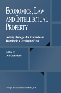 Cover image: Economics, Law and Intellectual Property 1st edition 9781402077081